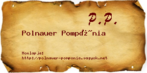 Polnauer Pompónia névjegykártya